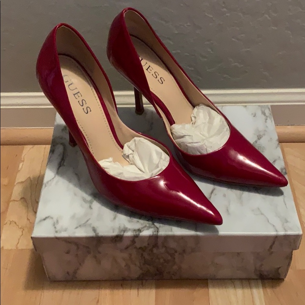 Dark Red Guess Heels 7.5